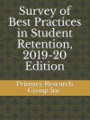 cover image of Survey of Best Practices in Student Retention, 2019-20 Edition